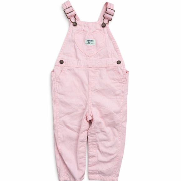 OshKosh B'gosh Other - OshKosh B'gosh Light Pink Heart Overalls